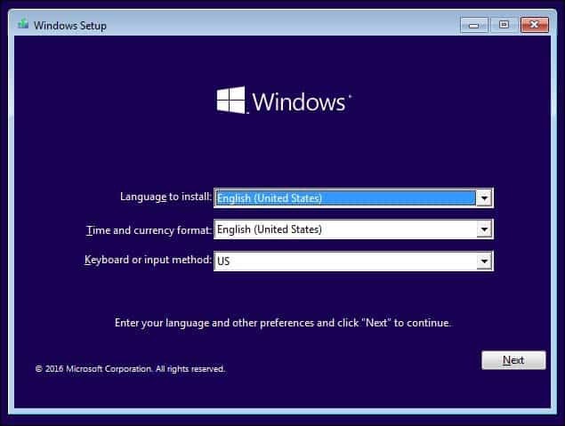 Εγκατάσταση των Windows 2