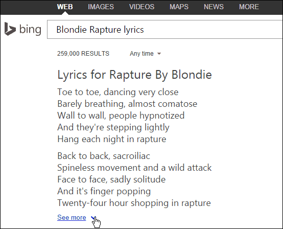 Bing στίχοι