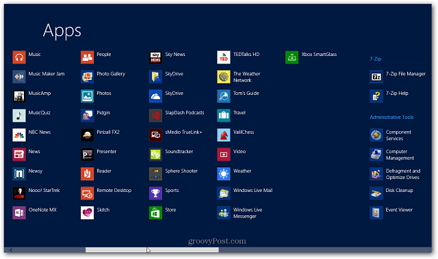 Βρείτε όλες τις εφαρμογές που έχουν εγκατασταθεί στα Windows 8 (Ενημερώθηκε για 8.1)