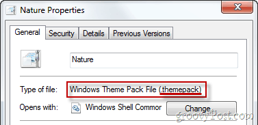 Ιδιότητες αρχείου πακέτων θεμάτων Windows