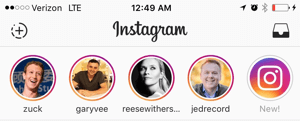 κουμπί ιστοριών instagram