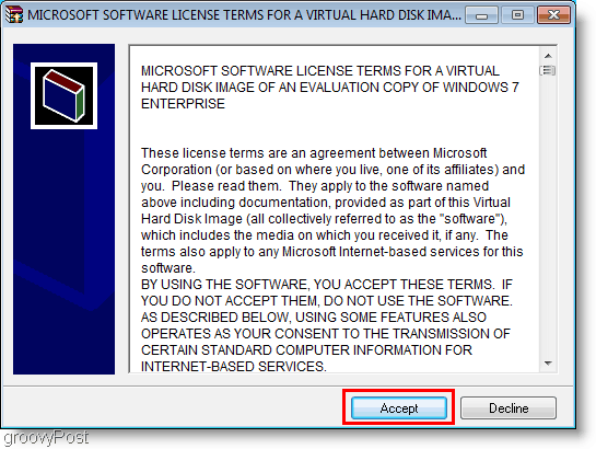 Windows 7 άδεια εγκατάστασης VHD