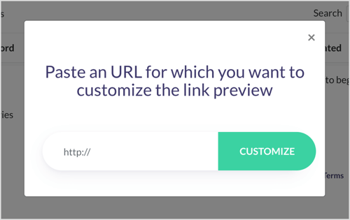 Επικολλήστε τη διεύθυνση URL για την ανάρτηση ιστολογίου ή τη σελίδα προορισμού στο ShareKit. 