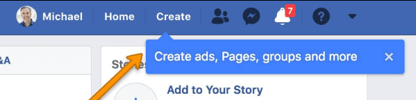 Το Facebook φαίνεται να κυκλοφόρησε ένα νέο κουμπί μενού στην επάνω γραμμή πλοήγησης που επιτρέπει στους χρήστες να δημιουργούν γρήγορα και εύκολα μια σελίδα, μια διαφήμιση, μια ομάδα και πολλά άλλα.