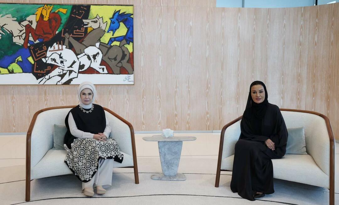 Η Πρώτη Κυρία Ερντογάν συναντήθηκε με τον Πρόεδρο του Ιδρύματος του Κατάρ Sheikha Moza bint Nasser!