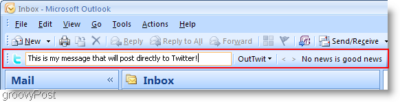 Twitter στο Outlook OutTwit Outlook 