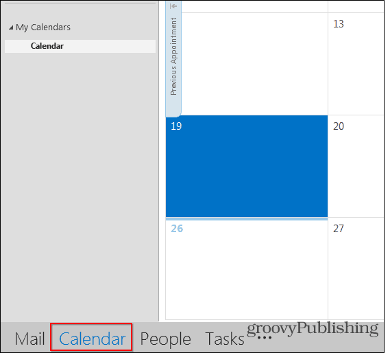 Outlook 2013 προβολή ημερολογίου