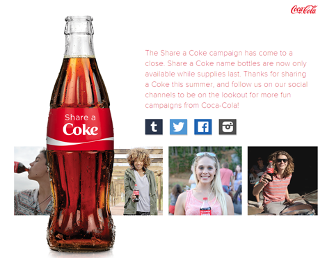 η coca-cola μοιράζεται μια εικόνα καμπάνιας κοκ