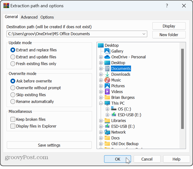 Ανοίξτε τα αρχεία RAR στα Windows 