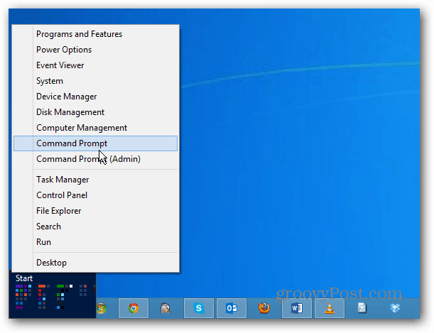Windows 8 Μενού ενέργειας