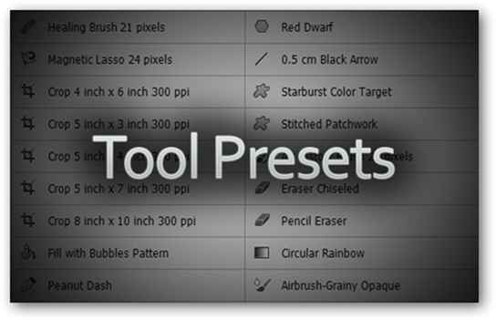 Photoshop Πρότυπα Adobe Presets Λήψη Κάντε Δημιουργία Απλοποιήστε Εύκολη Απλή γρήγορη πρόσβαση Νέος Οδηγός εκμάθησης Προσαρμοσμένα εργαλεία προεπιλογών εργαλείων