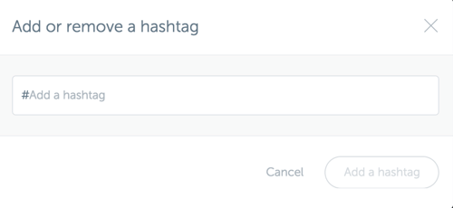 Προσθέστε ένα hashtag στον πίνακα ελέγχου Iconosquare.