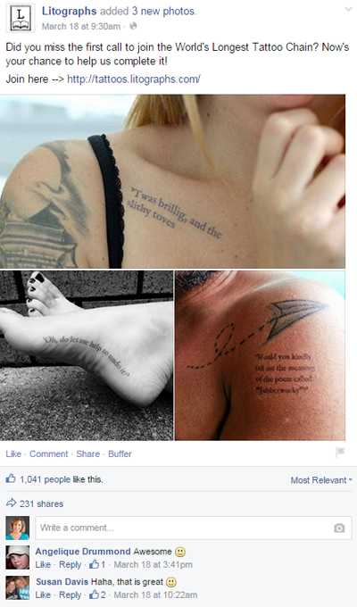 litograph tattoo στο Facebook