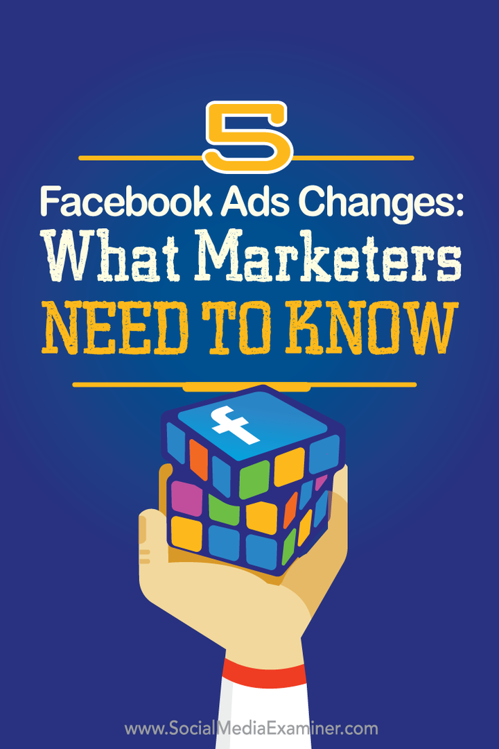 5 Αλλαγές διαφημίσεων στο Facebook: Τι πρέπει να γνωρίζουν οι έμποροι: Εξεταστής κοινωνικών μέσων