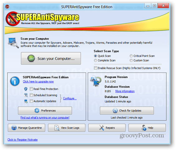 Το SuperAntiSpyware είναι ένα Awsome Anti-Malware Utility