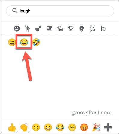 Έγγραφα Google επιλέξτε emoji