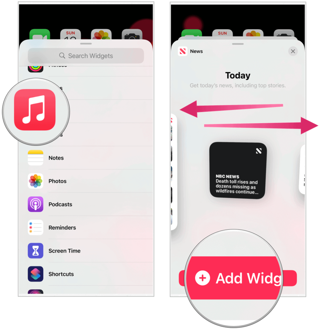 Προσθέστε widget 14 iOS