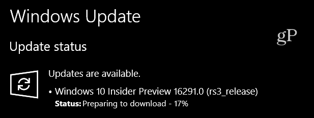 Προεπισκόπηση των Windows 10 Insider Build 16291