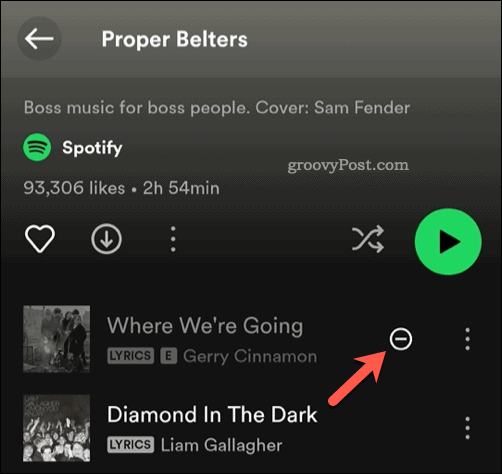 Αποκρύψτε ένα τραγούδι του Spotify