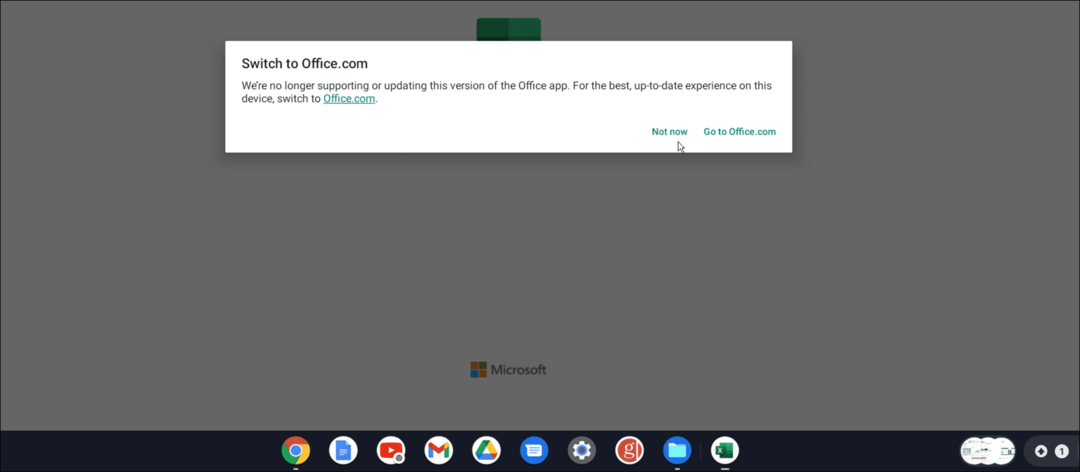 Η εφαρμογή Android Office chromebook δεν υποστηρίζεται