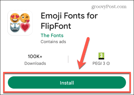 εγκαταστήστε γραμματοσειρές emoji για flipfont