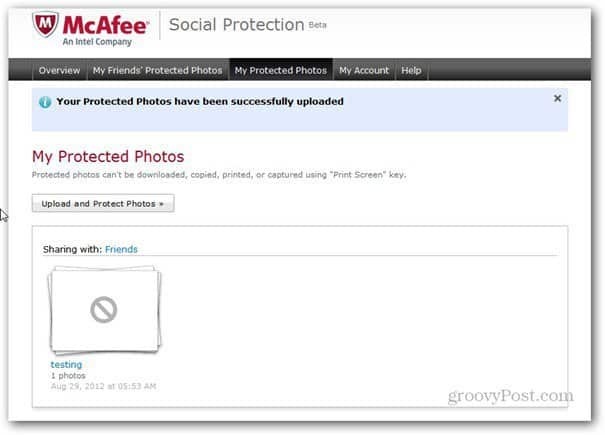 mcaffee προστατευμένα άλμπουμ κοινωνικής προστασίας