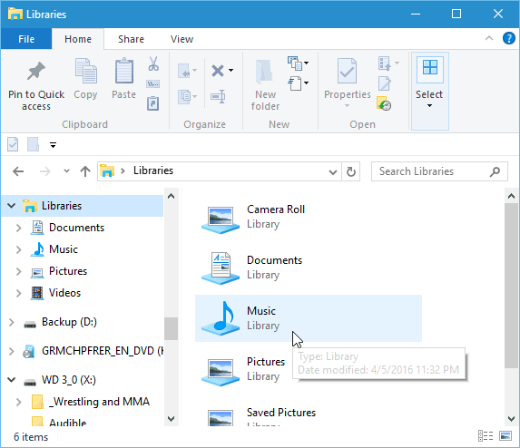 Συμβουλή των Windows 10: Κάντε τις βιβλιοθήκες να εμφανίζονται στο φάκελο Explorer