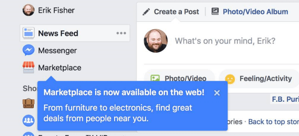 Το Facebook Marketplace είναι πλέον διαθέσιμο στην επιφάνεια εργασίας.