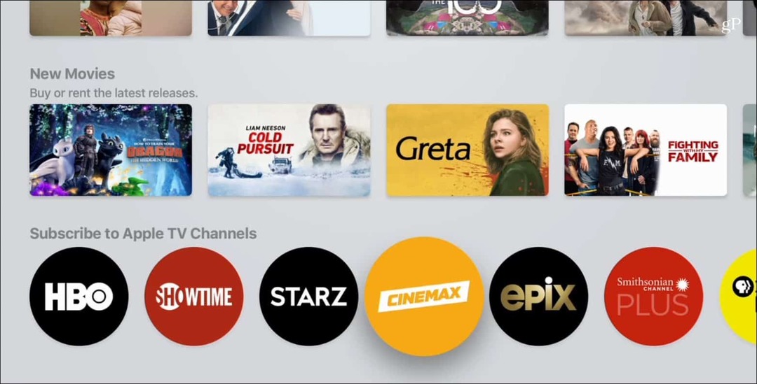Κανάλια Premium της Apple TV