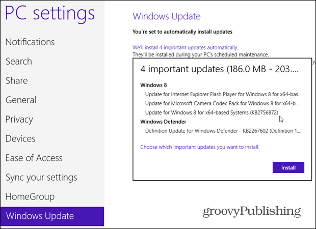 Χειροκίνητο Windows Update Windows 8