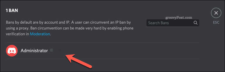 Κατάργηση απαγόρευσης χρήστη Discord