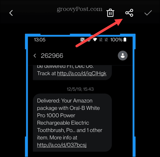 Εκτύπωση μηνυμάτων κειμένου σε Android