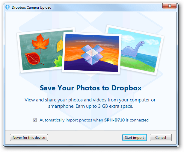 Απενεργοποιήστε την αυτόματη αποθήκευση των φωτογραφιών σας στο Dropbox