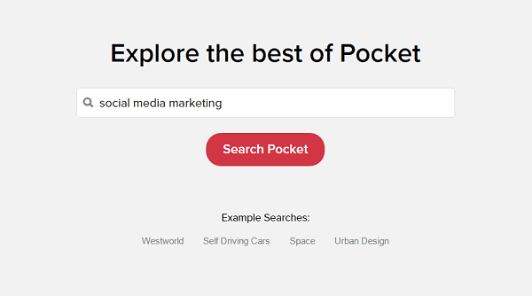Το Pocket Explore προτείνει περιεχόμενο με βάση τα ενδιαφέροντά σας.