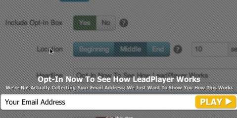 παρότρυνση για δράση συνδρομής μέσω email για το leadplayer