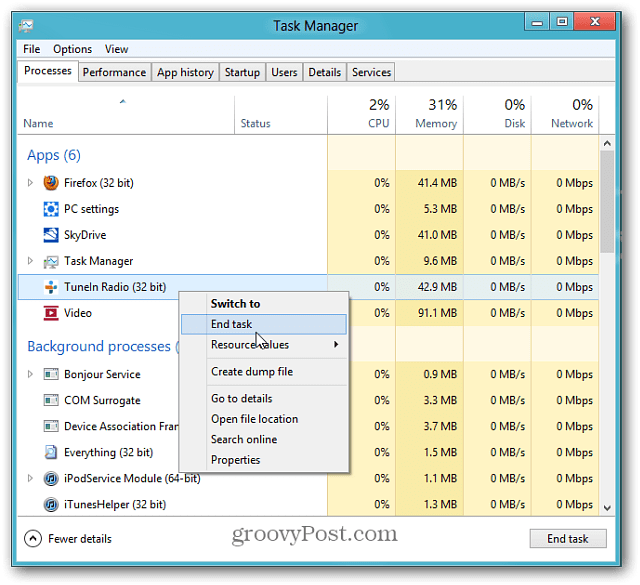 Πώς να κλείσετε τις εφαρμογές στυλ των Windows 8