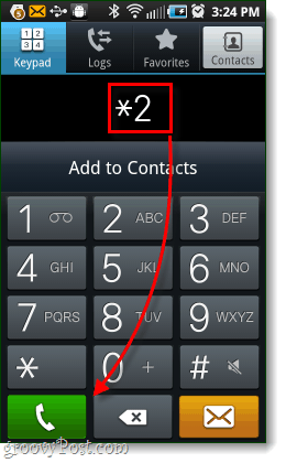 dial * 2 για να έχετε πρόσβαση στο κέντρο σπριντ στο τηλέφωνο Android σας