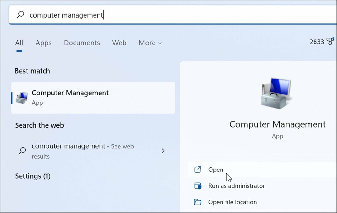 ανοιχτή διαχείριση υπολογιστή ανοιχτή διαχείριση δίσκου στα Windows 11