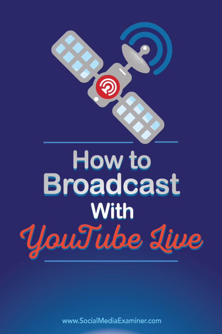 Συμβουλές για τον τρόπο μετάδοσης βίντεο με το YouTube Live.