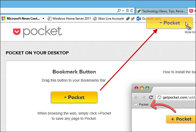 Πώς να χρησιμοποιήσετε το Pocket με τον Internet Explorer