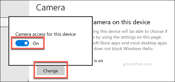 Απενεργοποίηση της πρόσβασης κάμερας στα Windows 10