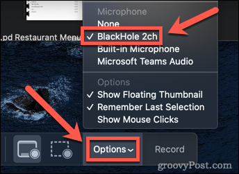επιλέξτε επιλογές ήχου στο mac