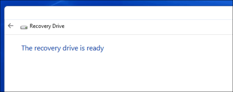 Η μονάδα αποκατάστασης ολοκλήρωσε τα Windows 11