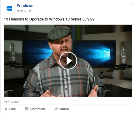 windows facebook βίντεο