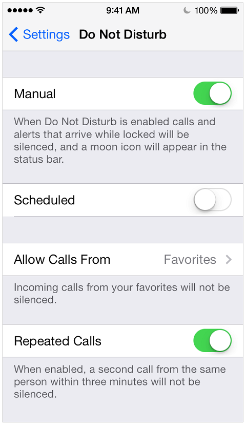 Η ρύθμιση iPhone Do Not Disturb σας επιτρέπει να αποκλείσετε κείμενα.