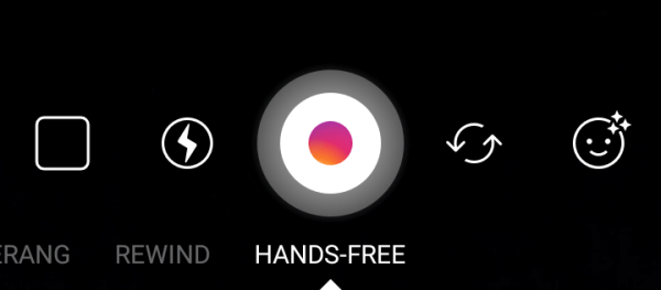 Hands-Free καταγράφει 20 δευτερόλεπτα βίντεο με ένα μόνο πάτημα.