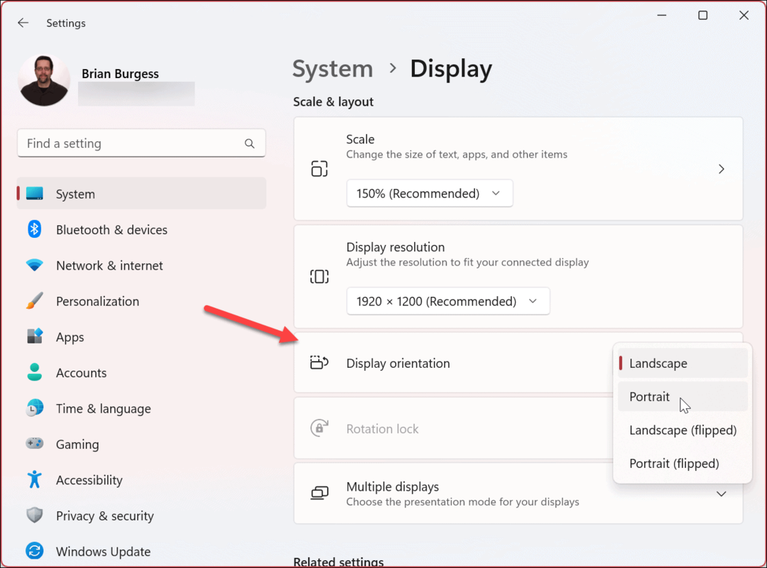 Περιστρέψτε την οθόνη σας στα Windows 