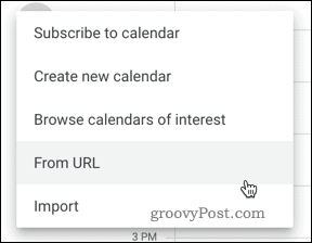 Προσθήκη ημερολογίου ανά διεύθυνση URL στο Ημερολόγιο Google