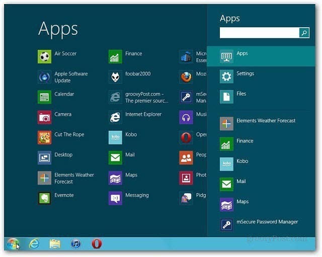 Windows 8: Αποκτήστε το μενού Έναρξη Πίσω στην επιφάνεια εργασίας