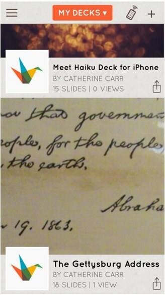 haiku κατάστρωμα για iphone